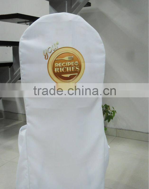 custom individuation wedding chair cover,printed chair cover
