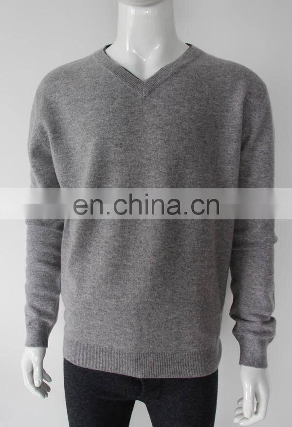 Dark Blue Men's 100% Cashmere Crew Neck Sweater Jumpers Wholesale