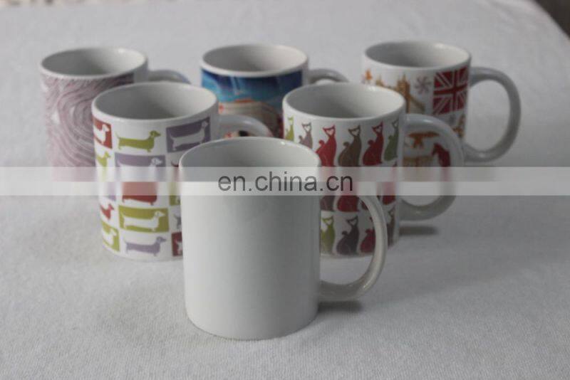 china best selling 11oz blank ceramic stoneware coffee mug with coating for sublimation, top quality