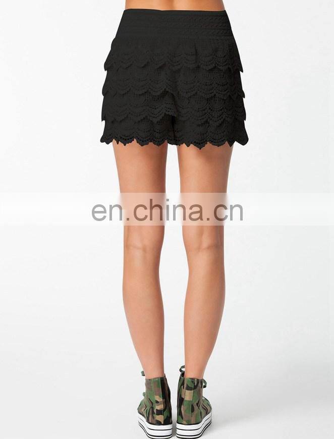 Wholesale elegant ladies crochet lace shorts lace shorts