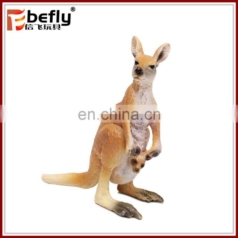 Bulk 3 kinds mixed vivid animal model plastic kangaroo toy
