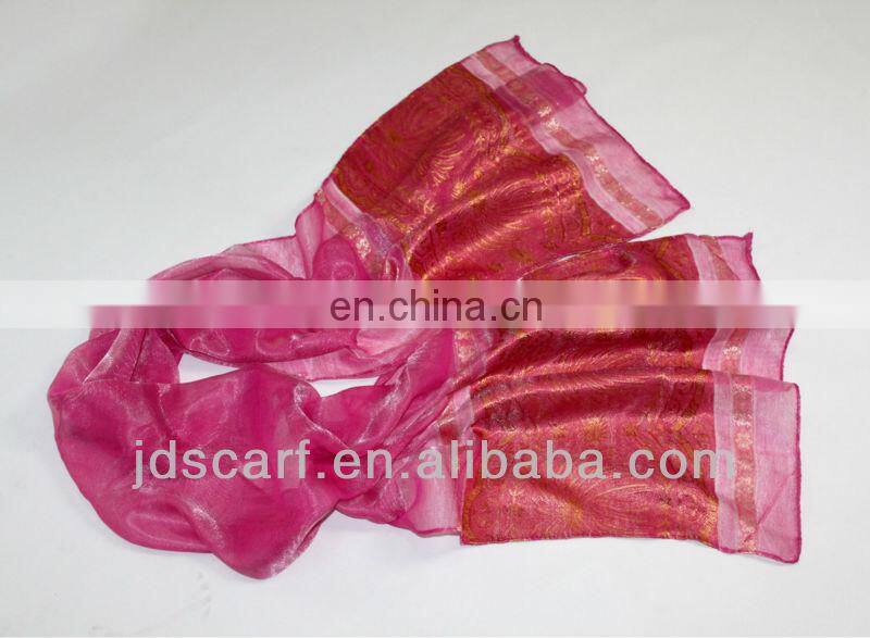 In stock Single-layer color silk cheapest pink scarves