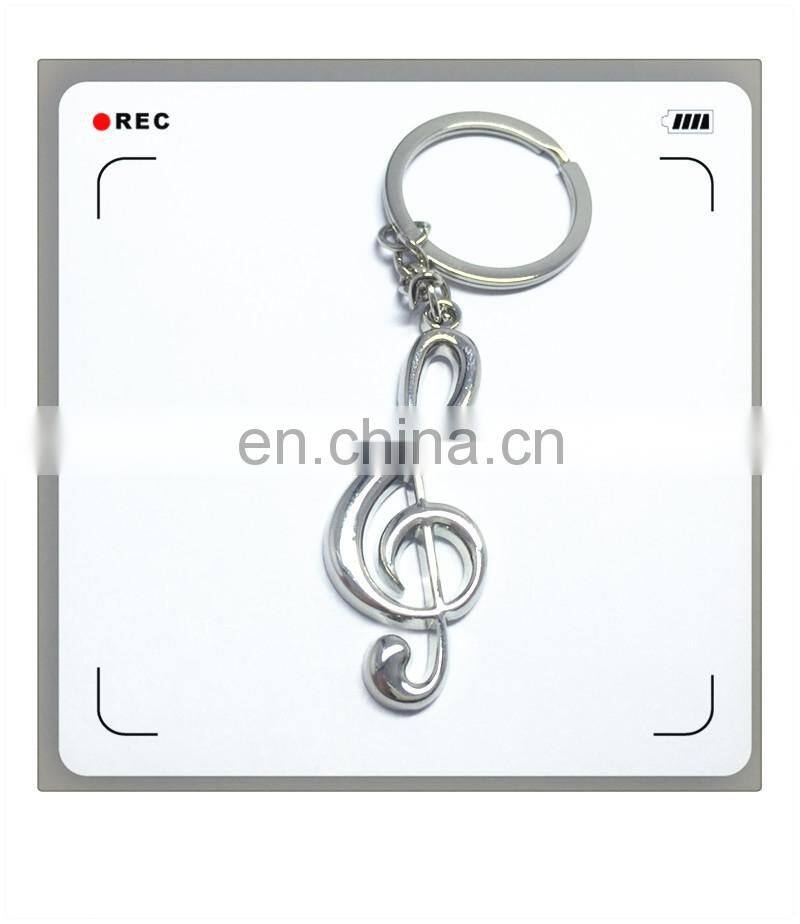 Custom music notes metal keychain