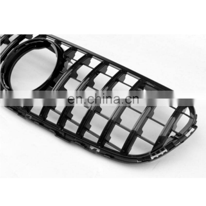 Black GTR Style Front Grille 16-18 For Mercedes Benz GLC W/X253 GLC300 GLC350