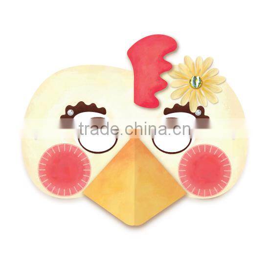 Kids toy Party Paper craft Make Your Own DIY Rooster Hen Animal Paper Mask