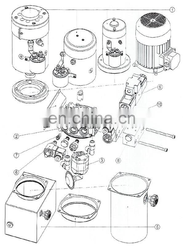 Single Action Pallet Truck 24 Volt Hydraulic Power Unit Pack