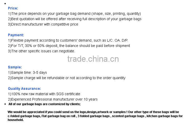 Multifunctional garbage bags made in China