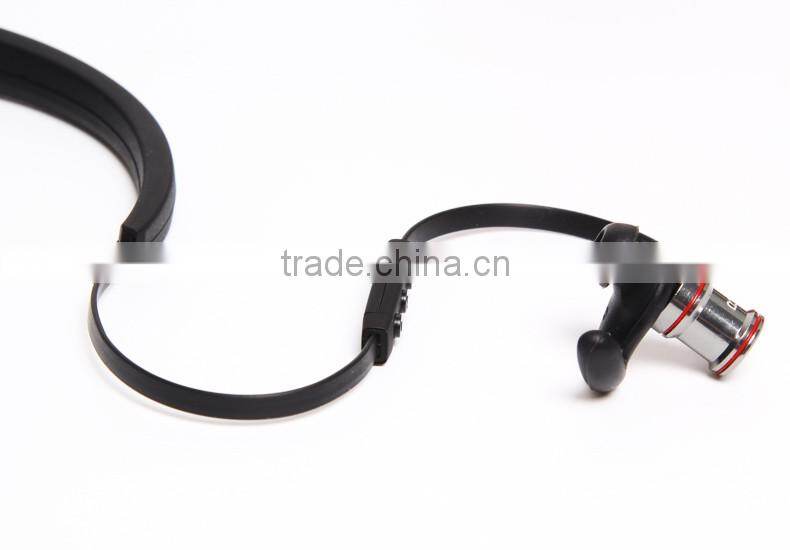 durable aluminium wireless bluetooth sport ear plugs with silicone neckband