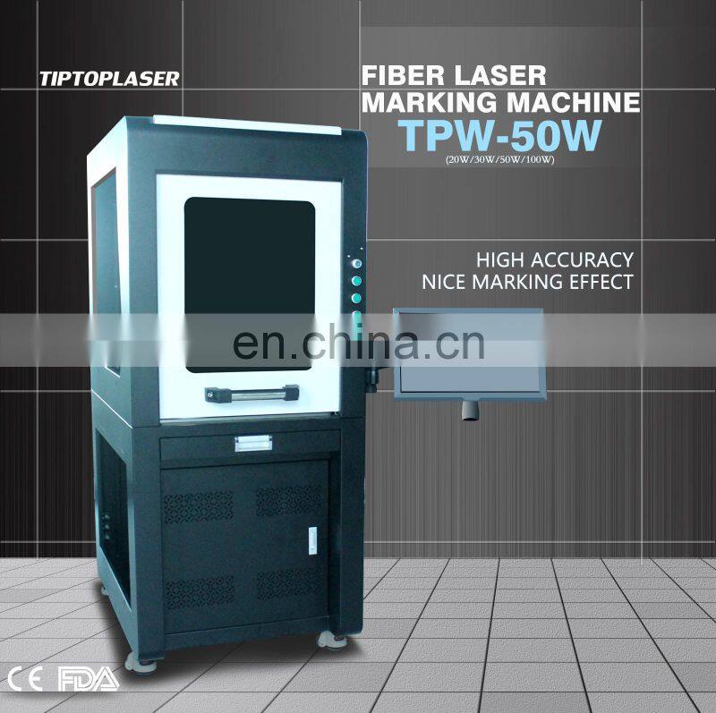 Most popular large sealing gold and silver fiber laser marking machine