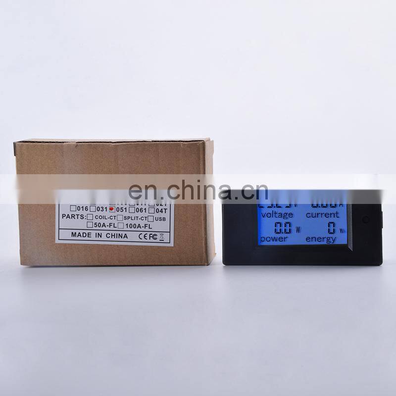 DC Voltmeter Ammeter Power Energy Digital Voltage Current Meter LCD 4 inch DC 6.5-100V 100A with Shunt