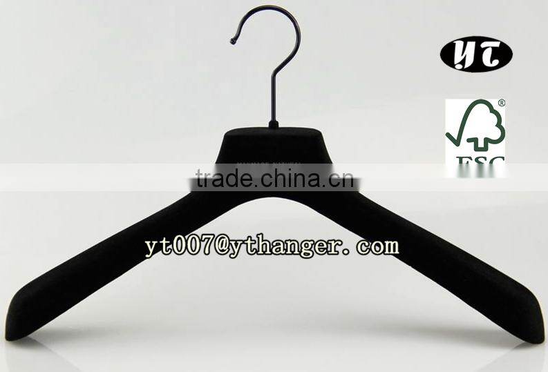 Flocked hanger,velvet coated hanger and pants hanger with clamp