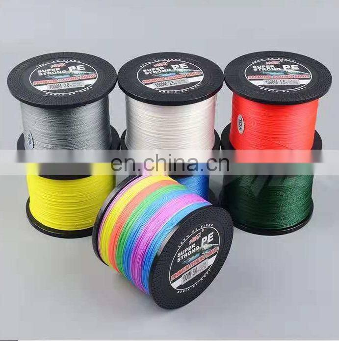 1000m dymanee multicolor PE fishing line 4 strands