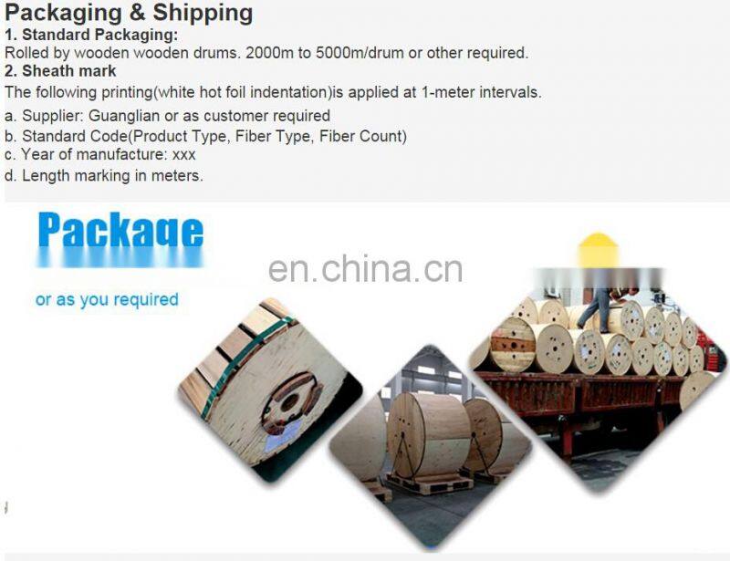 Fiber GYFTY 24 Core Single Mode Fiber Optic Cable Aerial