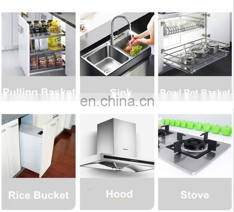 European classic cabinet kitchen with wood roman column design