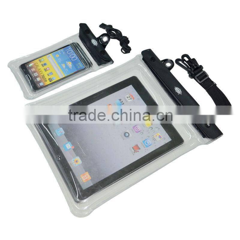 Clear floating Waterproof pouch Water Resistant Dry Bag for iPad 7/10 INCH
