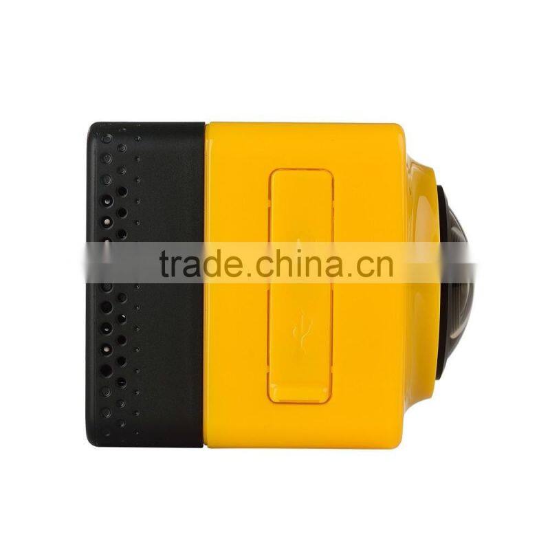 2016 Newest Panorama Action Camera 360x190 Degree with WiFi for Android IOS APP Preview & Playback - Cube 360