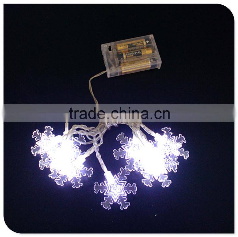 fancy white battery snowflake christmas lights