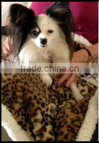 Pet product,sherpa blanket with animal print