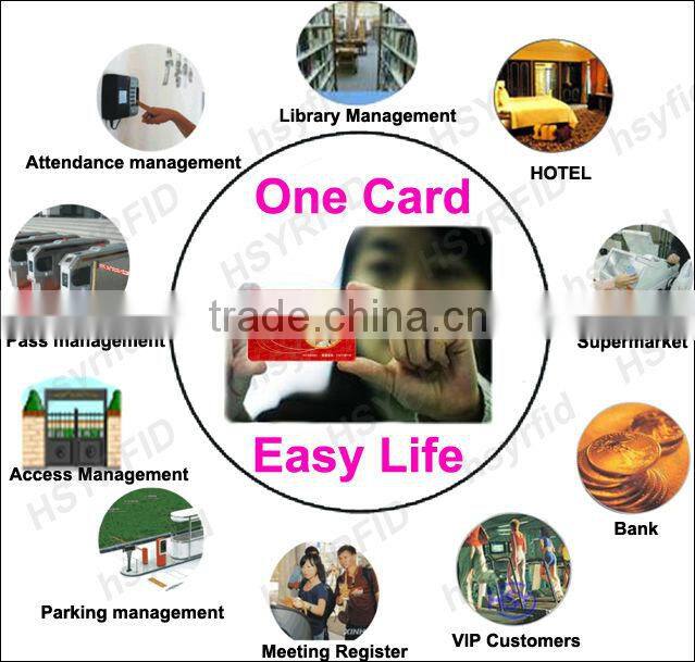 Factory alibaba smart security management RFID customized thickness blank plastic card for RFID system