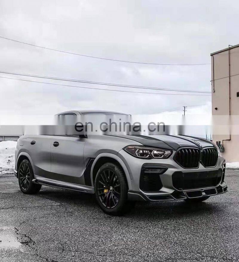 Runde Top Quality Carbon Fiber For BMW X6 G06 Larte Design Style Body Kit Front Lip Rear Bumper Side Skirt Grille Spoiler Hood