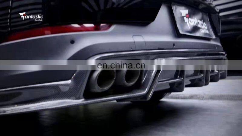 Runde Carbon Fiber Material Front Lip Side Skirt Wheel Eyebrow Rear Lip Spoiler For Porsche Cayenne Modify CMST Style Body Kit