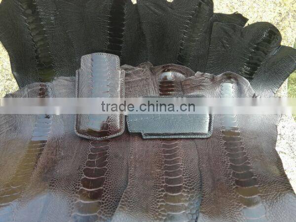 Luxury exotic skin ostrich leg skin leather sleeve for iphone 6 mobile phone sleeve