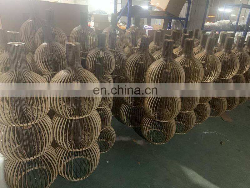 Top quality birdcage natural basswood handmade bamboo rattan chandeliers for living room restaurant pendant light