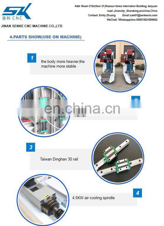 500*1000mm cnc wood stone statue carving router 5 axis cnc router for sale