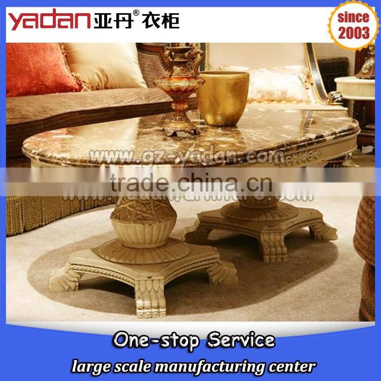 luxury modern wood and marble coffee table