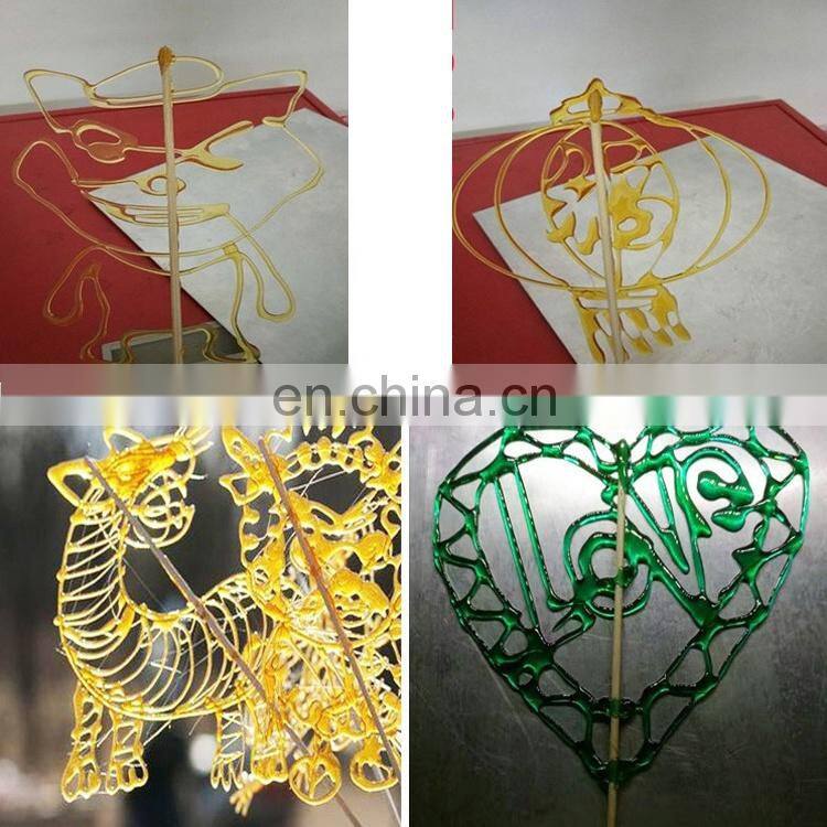 China Snack Vertical sugar painting machine / sugar melting drawing machine