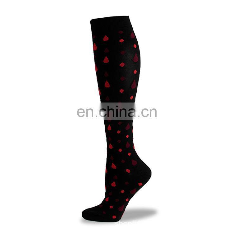 Novelty 20-30 mmhg Skeleton Bats Women Men Stocking Pumpkin Alien ET Mummy Pattern Jacquard Spooky Halloween Compression Socks