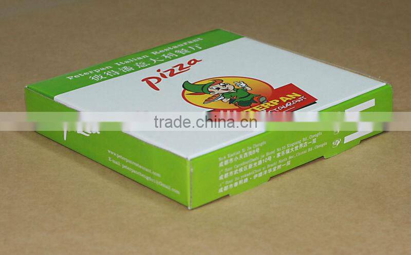 cheap pizza box, ready made bulk brown kraft pizza box with corrugated paper