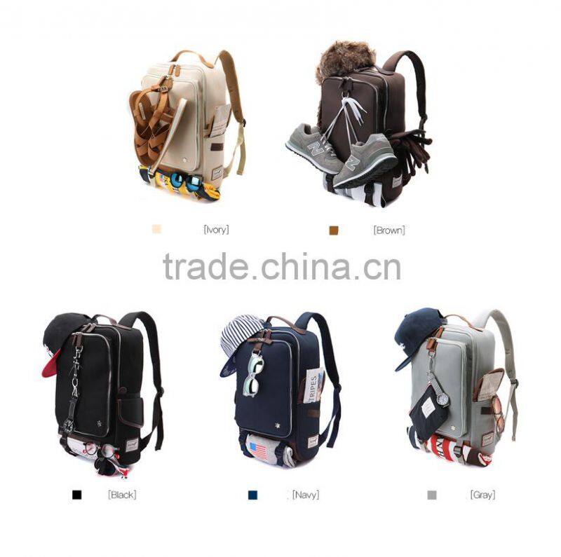 2016 Europ korea fashion 600D school backpack laptop backpack canvas backpack