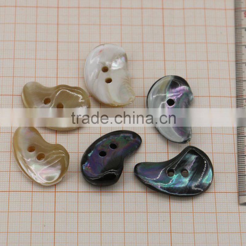 ox horn shape buttons,white pearl lip sea shell,black MOP,mother of shell blank