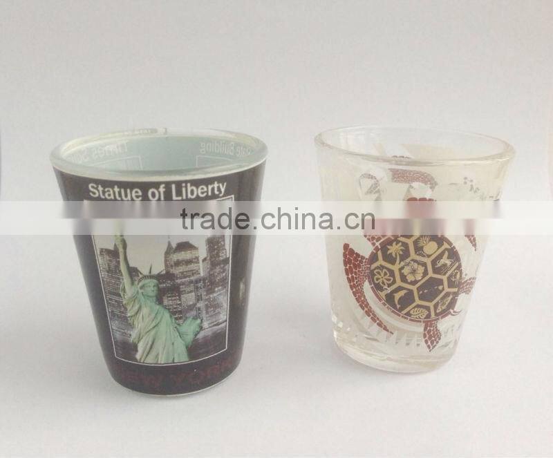 CE/EU/FDA/SGS high quality printed shot glass,tequila shot glass,hanging shot glass