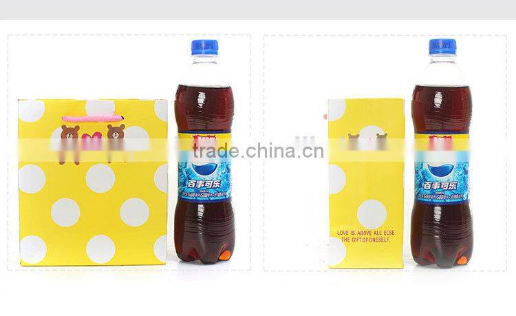 bright yellow attractive printed gift paper bag