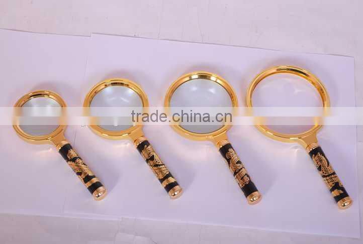 Promotion school stationery Metal rim Mini Magnifying glass wholesale