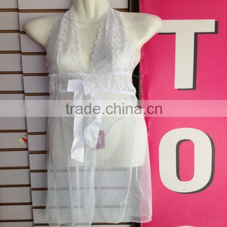 1.23USD Wholesale Mixing 14 Models Sexy Transparent pajama G string Inside/pyjamas/Sleepwear (qqsy058)