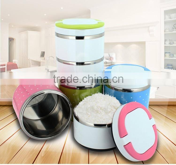 Unique design 1/2/3/4 tiers stainless steel food box/food box container