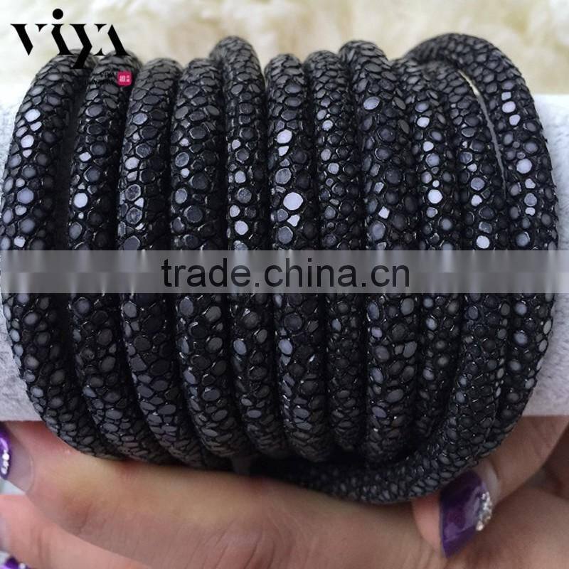 Viya High Quality 100% Genuine Stingray Leather Cord Wholesale Prices For Men Bracelet