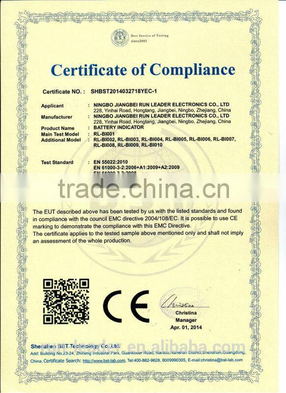 Rount Battery Indictor Voltage Meter