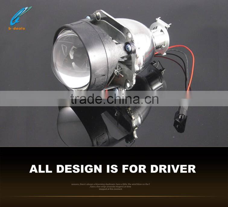 2.5 inch H1/H7/H4/9005/9006 bi xenon projector lens with 80mm angel eyes