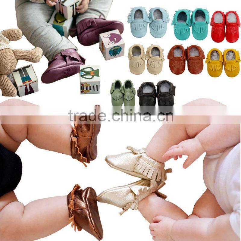 2015 Spring & autumn cool baby leather moccasin shoes