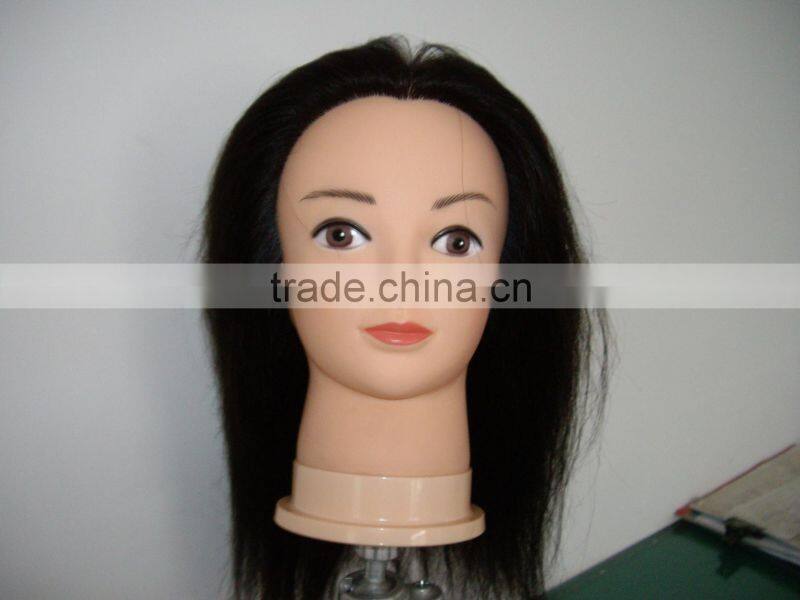 practice fiberglass mannequin head with remy human hair