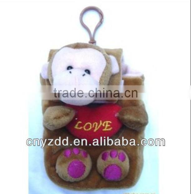 plush toy camera/ animal shape plush camera bag/ stuffed camera plush bag
