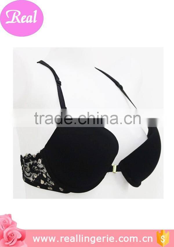 hot lace push up bra for women,front closure sexy lace bra pads