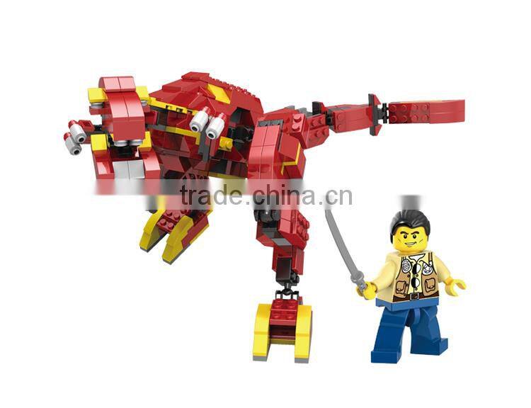 Plastic building blocks robot dinosaur toys