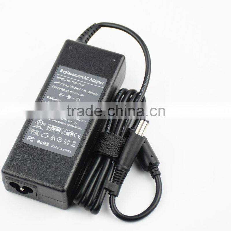 China supply high quality switching laptop adapter for hp 19v 4.74a 7.4*5.0mm