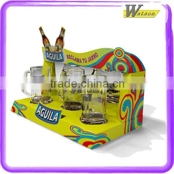 Environmental Cardboard Corrugated Desk Display Box For Beer Glass