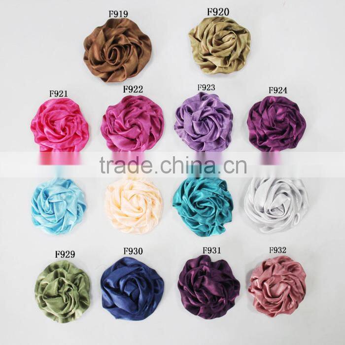 Handmade 10cm Satin Lotus Flower,Satin Flower Hair Accessory